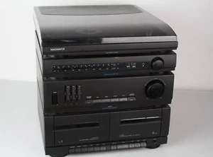 Magnavox AS305M Stereo Turntable Receiver & Dual Cassette Player - Picture 1 of 8