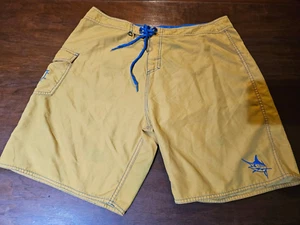 Guy Harvey Yellow & Blue Swim Trunks Size 36 - Picture 1 of 3