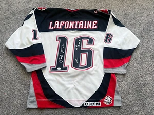 PAT LAFONTAINE Vintage Buffalo Sabres GOAT HEAD SIGNED Autograph JERSEY JSA COA - Picture 1 of 4