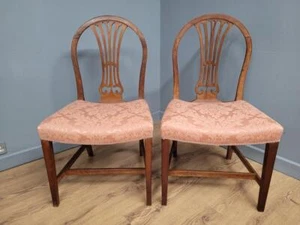 Two Antique Hepplewhite Revival Side Chairs 1890s - Picture 1 of 24