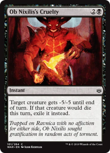 Japanese Ob Nixilis's Cruelty - Foil ~ Near Mint War of the Spark Foreign Stock - Image 1 of 1