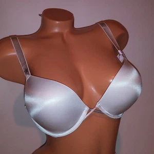 Victoria's Secret BH Bombshell Push Up grau Sternschnuppe Glanz Träger fügt 2 Cup hinzu - Bild 1 von 9