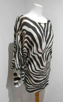 Mini Vestido Guess Marciano Estampado Animal Manga Larga Talla 1 UK 8 EN MUY BUENA CONDICIÓN Mezcla Seda kn Foto 1 de 4