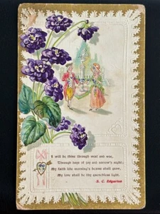 Antigua postal 1911 matasellada romance amor correo postal Armstrong Indiana - Imagen 1 de 3