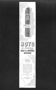 HOYO DE MONTERREY HAVANA CUBA CIGARS HALF A CORONA 1935 UK AD #2 - Bild 1 von 1