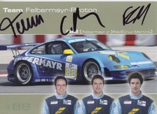 Felbermayr Jr, Ried, Cruz Martins Hand Signed Le Mans Promo Card.