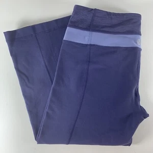 Leggings Capri Lululemon Talla 6 Púrpura Lila Yoga Pierna Ancha CA35801 RN106359 - Imagen 1 de 7
