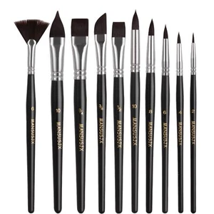 10PCS Pastel Watercolor Brushes Set Professional Water Color Paint Brush Poin... - Picture 1 of 7