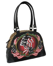 Liquor Brand American Gypsy Rockabilly oldschool Tattoo Bowling Leo Tasche