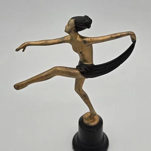 Original Antique Josef Lorenzl Scarf Dancer metal statue Art Deco figure statue - Picture 1 of 19