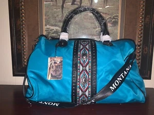 MONTANA WEST TEAL DUFFEL TOTE BAG NWT WITH MW STRAP AMAZING WEEKENDER DUFFEL - Picture 1 of 1