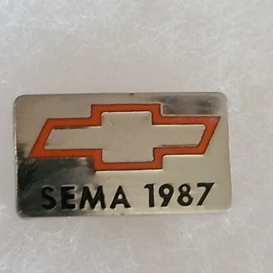 SEMA Chevrolet Chevy Trading Hat Lapel Pin 1987 Vintage - Picture 1 of 5