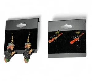 Lote De Colección De Pendientes Bruja 2 Pares Colgantes Y Tachuelas Esmalte Años 70’s 90’s - Imagen 1 de 6