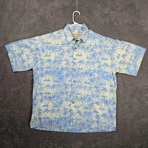 Johari West Hemd Herren XL blau gelb Hawaii Palmenmuster Island Resort - Bild 1 von 7