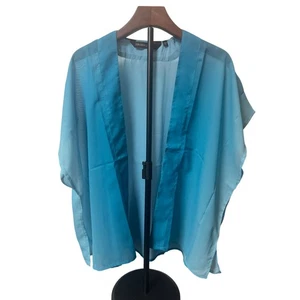 Colleen Lopez Kimono Caftán Turquesa Talla XXS Boho Transparente  - Imagen 1 de 4