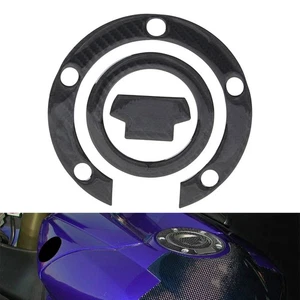 Fuel Cap Cover Gel Protector Pad Carbon Fiber Look Fit Yamaha YZF R6 2006-2017 - Picture 1 of 7
