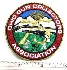 Vintage Ohio Gun Collectors Assn 2012 Patch 75 Years Firearms Northfield Ohio - Picture 1 of 3