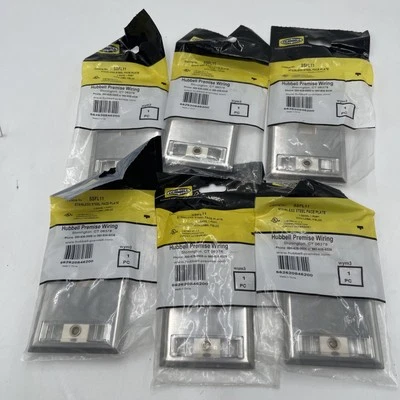 6 Hubbell Premise Cableado SSFL11 Puerto Único Acero Inoxidable Placa Frontal 1 Banda Foto 1 de 4