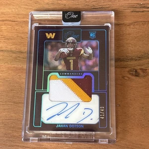 2022 Panini One Blue 126 Jahan Dotson Rookie 3 Color Patch Auto 41/49 - Picture 1 of 2