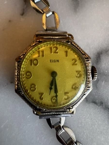 Antiguo reloj de pulsera Elgin Art Deco para dama años 20/30  - Imagen 1 de 3