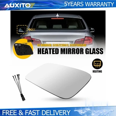 For BMW 550i GT 550i GT XDRIVE 2010-2016 Driver LH Side Heated Mirror Glass - Image 1 of 4