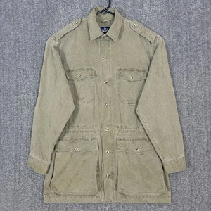 Vintage Woolrich Jacket Mens M Army Green Canvas Safari Cargo Field Breen 4089 - Picture 1 of 17