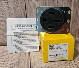 Hubbell HBL9450A Gerade Klinge Geräteaufnahme, RTP, Industriequalität, 3-polig - Bild 1 von 6