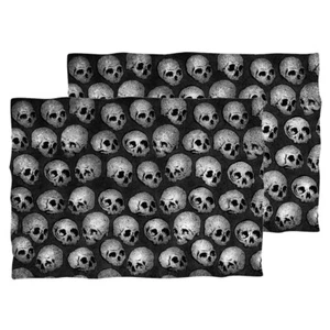 Funda de almohada estampada por sublimación con tinte de calaveras - Imagen 1 de 3