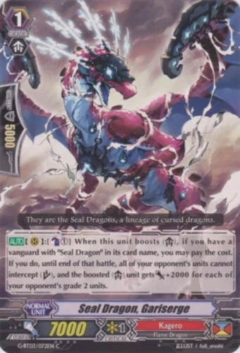 4 x Seal Dragon, Gariserge - G-BT03/072EN - C Near Mint / Mint, English - Image 1 of 1