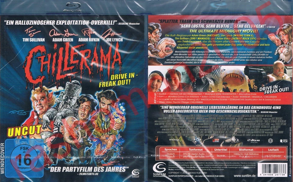 Blu-ray CHILLERAMA (2011) Adam Green Joe Lynch Tim Sullivan Uncut Region B/2 NEW - Image 1 of 1