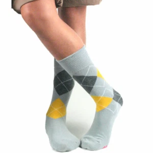 Junior's Groomsmen / Ring Bearer Wedding Argyle Dress Socks-MA020J - Picture 1 of 1
