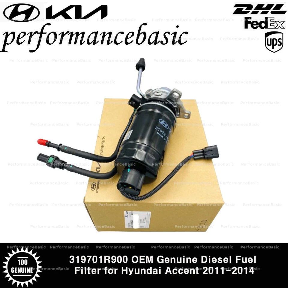 Filtro de combustible diésel genuino 319701R900 OEM para Hyundai Accent 2011-2014 Foto 1 de 3