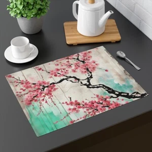 Ideas de regalo para decoración del hogar y la mesa - Maca con estampado de cerezo en flor - Imagen 1 de 4