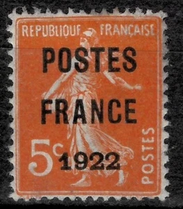France Precancels 1922 ☀ 5c Orange ☀ MH * - Picture 1 of 2