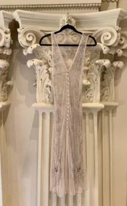 FREE PEOPLE semi-sheer, bead-adorned Dress Size small - Picture 1 of 3