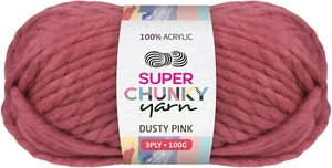 Super Chunky 3-Ply Knitting Wool Yarn 100 G, Pink - Picture 1 of 4