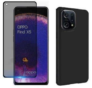 Coque Etui Housse + Verre Trempé Anti Espion pour Oppo Find X5 / X5 Pro - Imagen 1 de 6