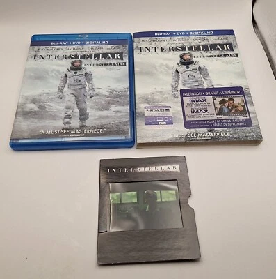 Interstellar w/ Slipcover Blu-ray/DVD/Digital HD IMAX 70mm Film Cell W Slipcover Foto 1 de 4