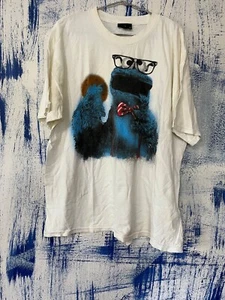 Vintage 90s Cookie Monster T-Shirt X-Large Sesame street GRAIL - Picture 1 of 7