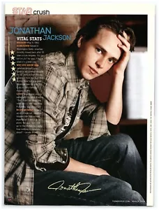 Jonathan Jackson Dirty Dancing Havana Nights Star Crush magazine CLIPPING photo - Imagen 1 de 1