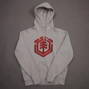 Vintage Y2K 2000s Element Ivory Pullover Hoodie with Thumb Holes Adult Small - Picture 1 of 13