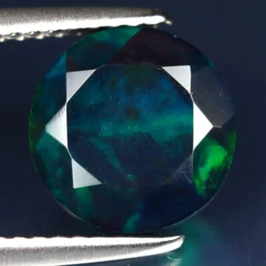 1.76 ct Significant Round (9 x 9 mm) Flashing 360 Degree Multicolor Black Opal - Picture 1 of 2