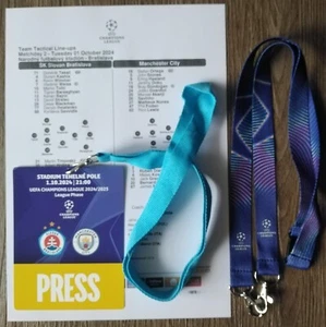 TICKET Press UEFA Champions League 1.10.2024 Bratislava vs Manchester City - Picture 1 of 8