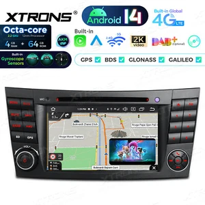 7" Android 14 8-Core 4+64GB Car DVD Stereo Radio GPS For Mercedes-Benz W211 W219 - Picture 1 of 24