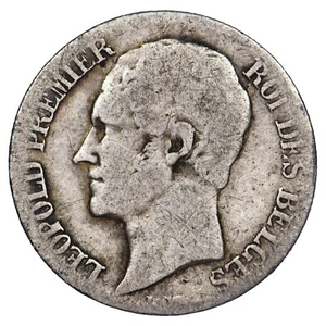 Belgium 20 Centimes 1853 Leopold I - Silver - Belgian Coin - Picture 1 of 2