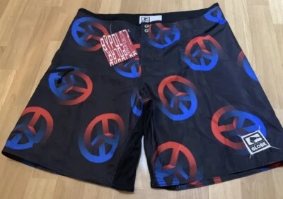Pantalones cortos de tabla para hombre talla 32 negros y rojos GLOBE Peace sign *NUEVO CON ETIQUETAS* PRECIO DE VENTA SUGERIDO POR EL FABRICANTE $69,99 Foto 1 de 4