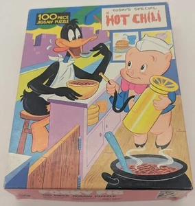 CIB Vintage Golden Looney Tunes Daffy Duck Porky Pig Hot Chili 100-teiliges Puzzle - Bild 1 von 3