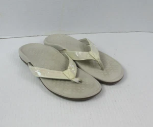 Vionic Tide TIDESQ Zehenstegsandalen Pailletten creme beige Riemen Flip-Flop Größe 8 - Bild 1 von 9
