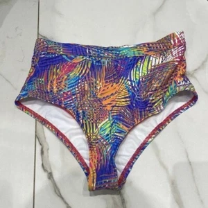 Fashion Nova Neon Print Multicolor Bikini Botttoms - Picture 1 of 9