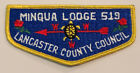 Order of the Arrow Minqua Lodge 519S1 Rare First Flap Mint